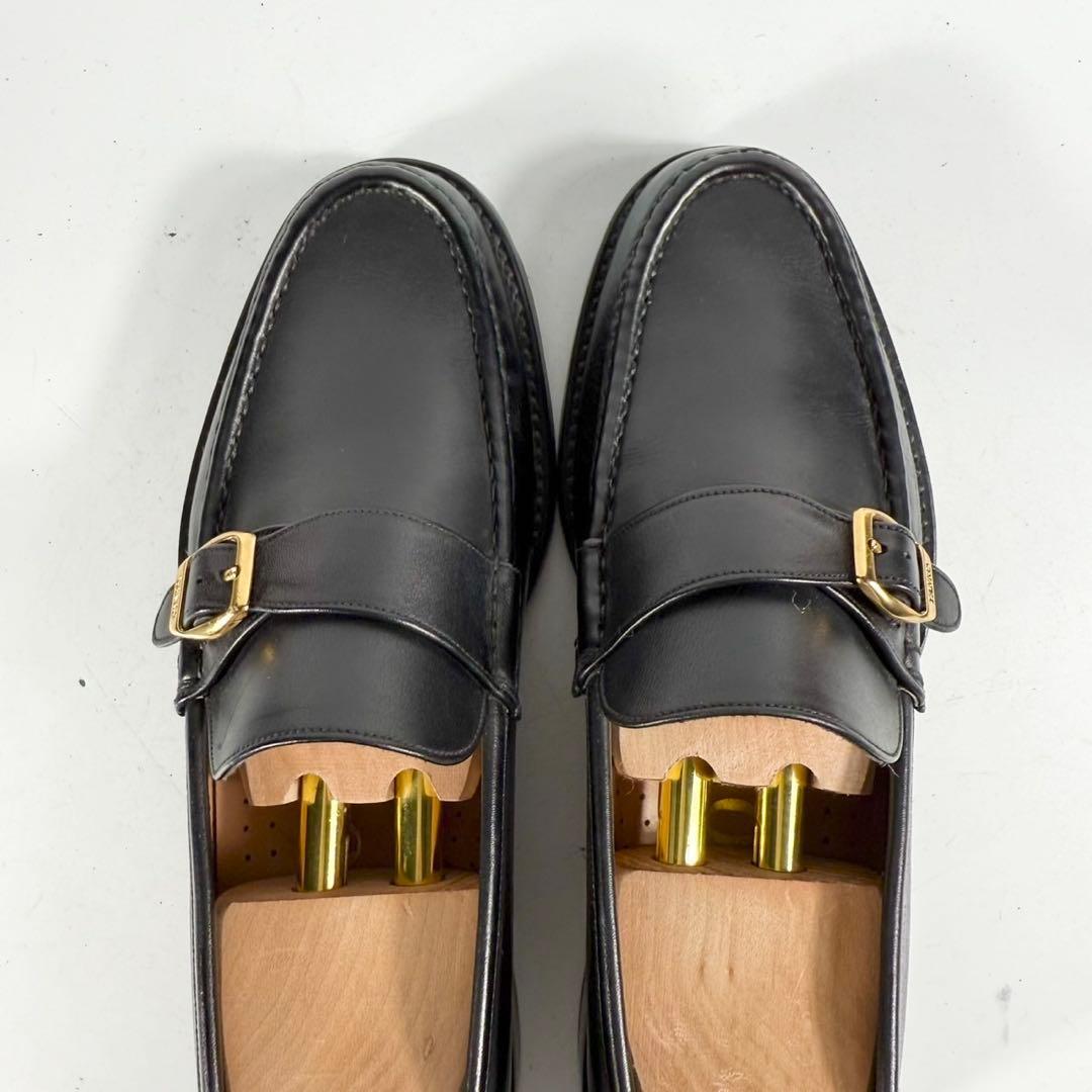 【極美品】YANKO ヤンコ　モンクストラップ（7）シングルモンク　革靴　黒