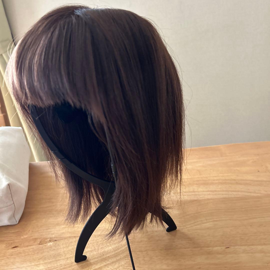 ダークブラウン ショートウィッグ 前髪あり