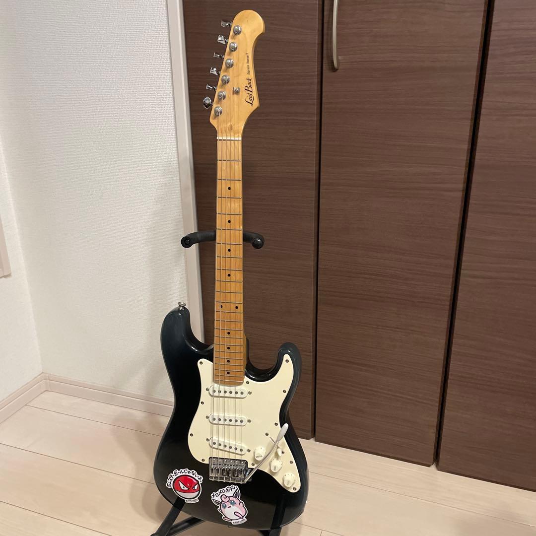LiadBack ストラトキャスター ショートスケール ブラック ケース付き