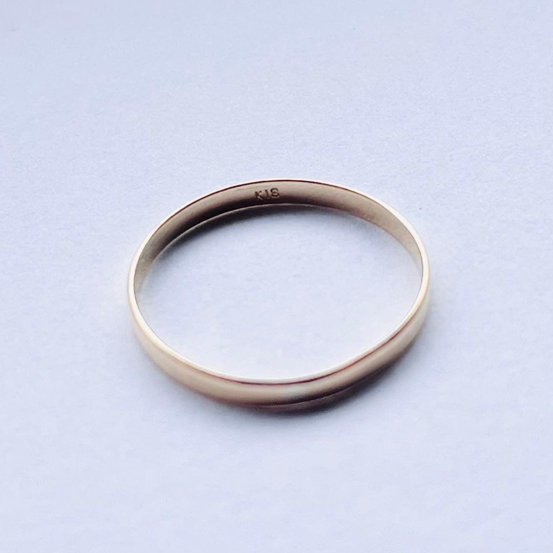 K18 ゴールド バンドリング シンプル 11号
