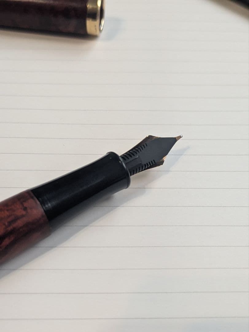 プラチナ万年筆　バランス　ブライヤー　太字　14金