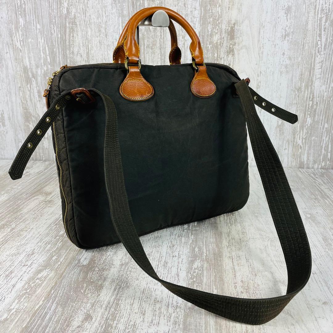 【希少】RRLダブルアールエル　ワックスドキャンバス　ブリーフケース【2way】