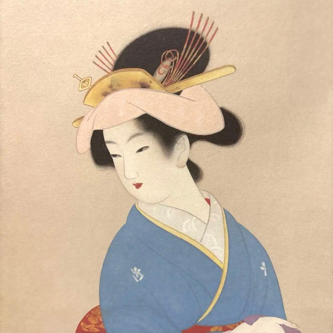 上村松園　春信　掛け軸