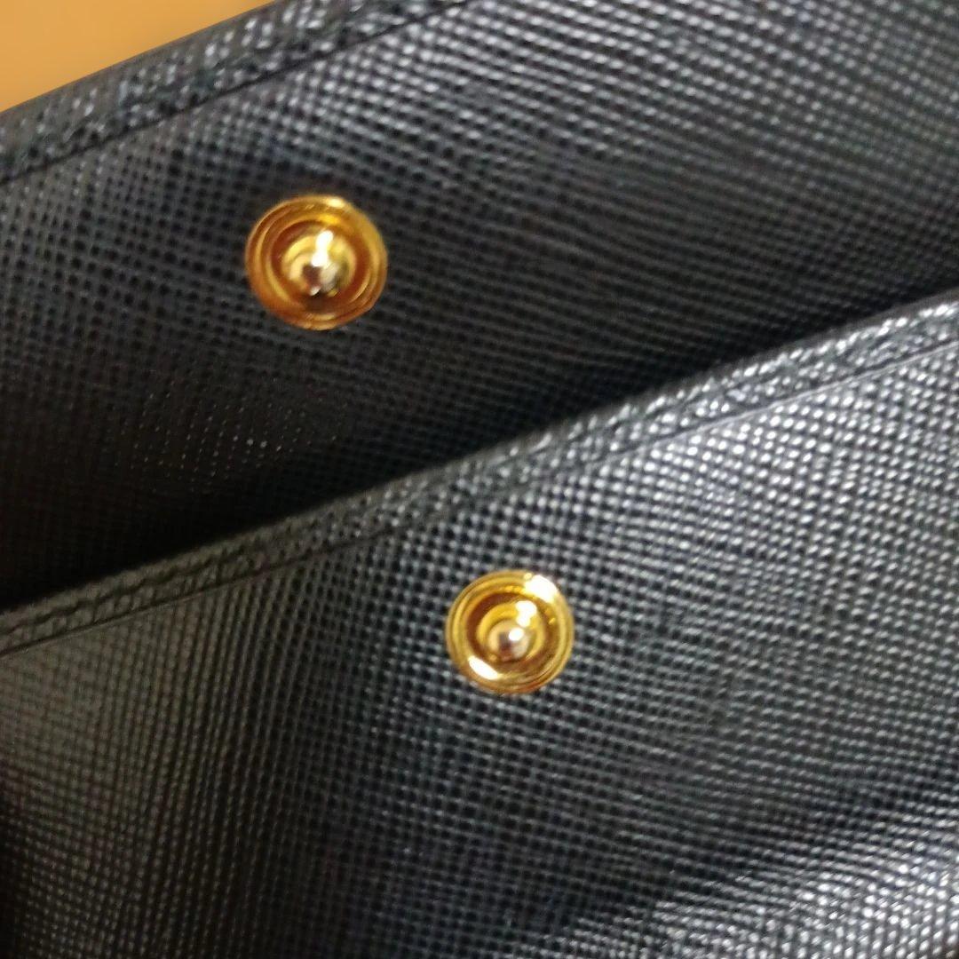 PRADA サフィアーノ ORO 三つ折り財布 NERO