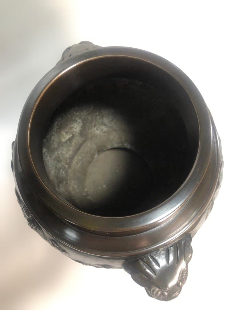 メルです　銅製　薄端　花器　　秀果造　飾り　美品