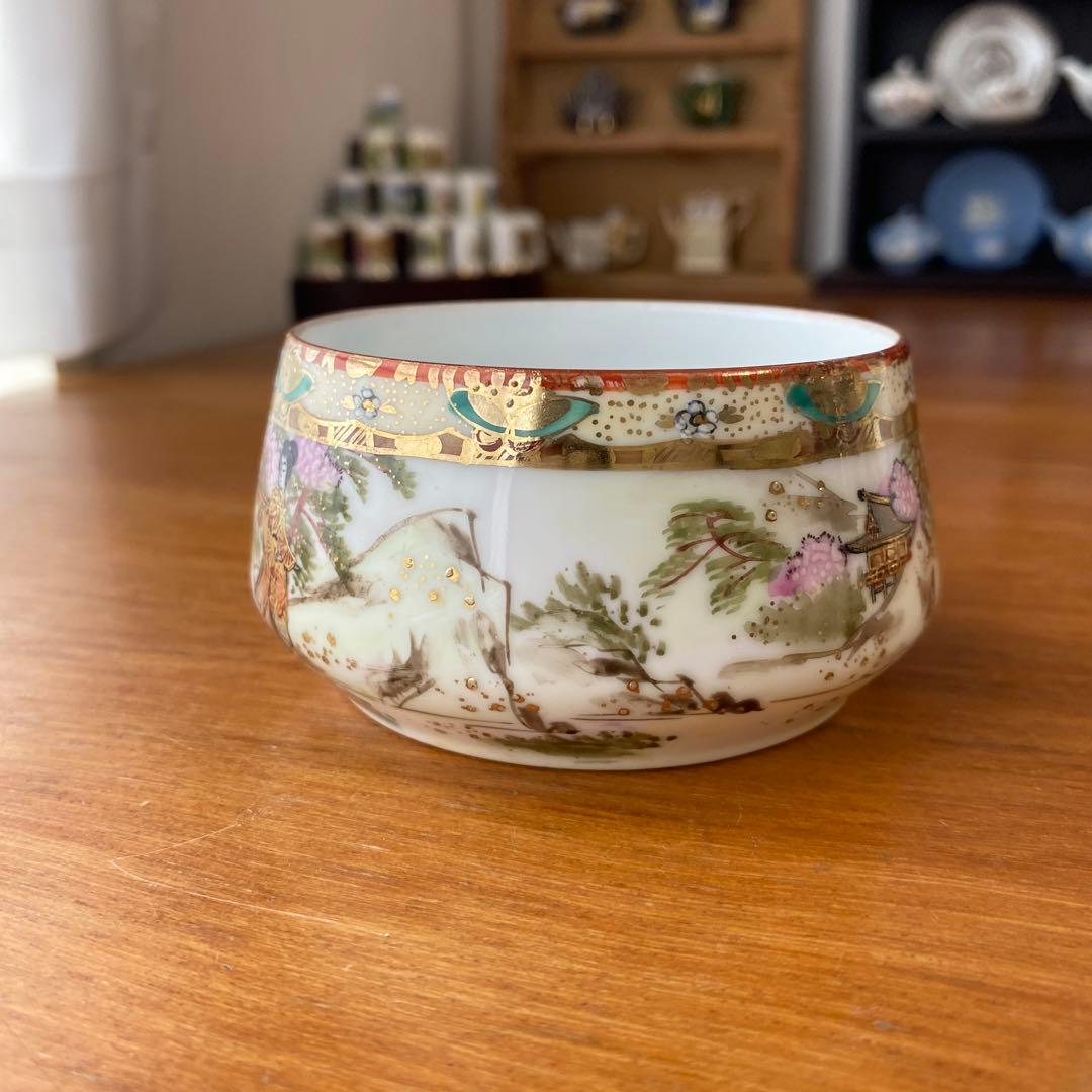 希少　オールドノリタケ　シュガーボウル 急須　英国里帰り品　人気の着物絵　芸者