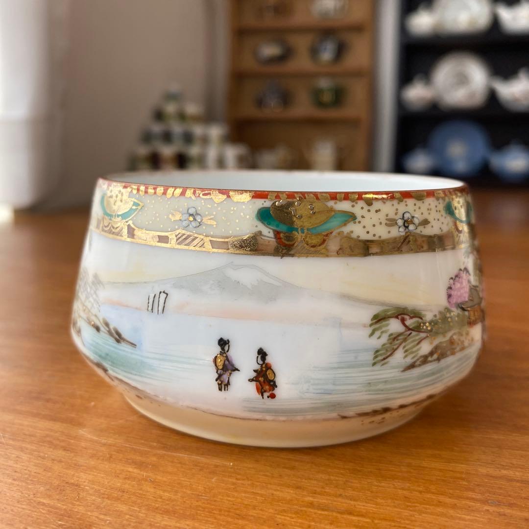 希少　オールドノリタケ　シュガーボウル 急須　英国里帰り品　人気の着物絵　芸者