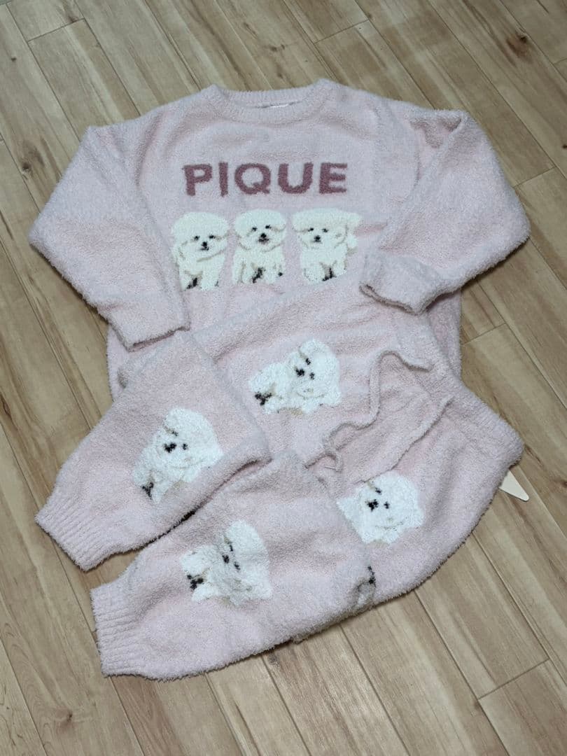 新品未使用！ジェラピケ　ビションジャガードプルオーバーピンク