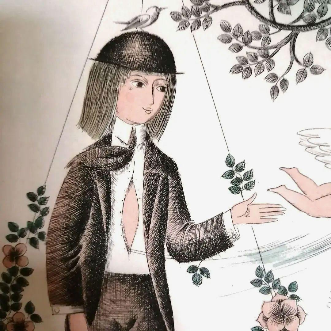 【入手困難】【美術館級】恋人達の版画　Peynet　ペイネ　美品