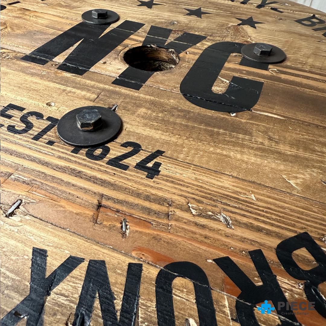 ケーブルドラム 電線ドラム テーブル アメリカン インテリア ガレージ NYC②