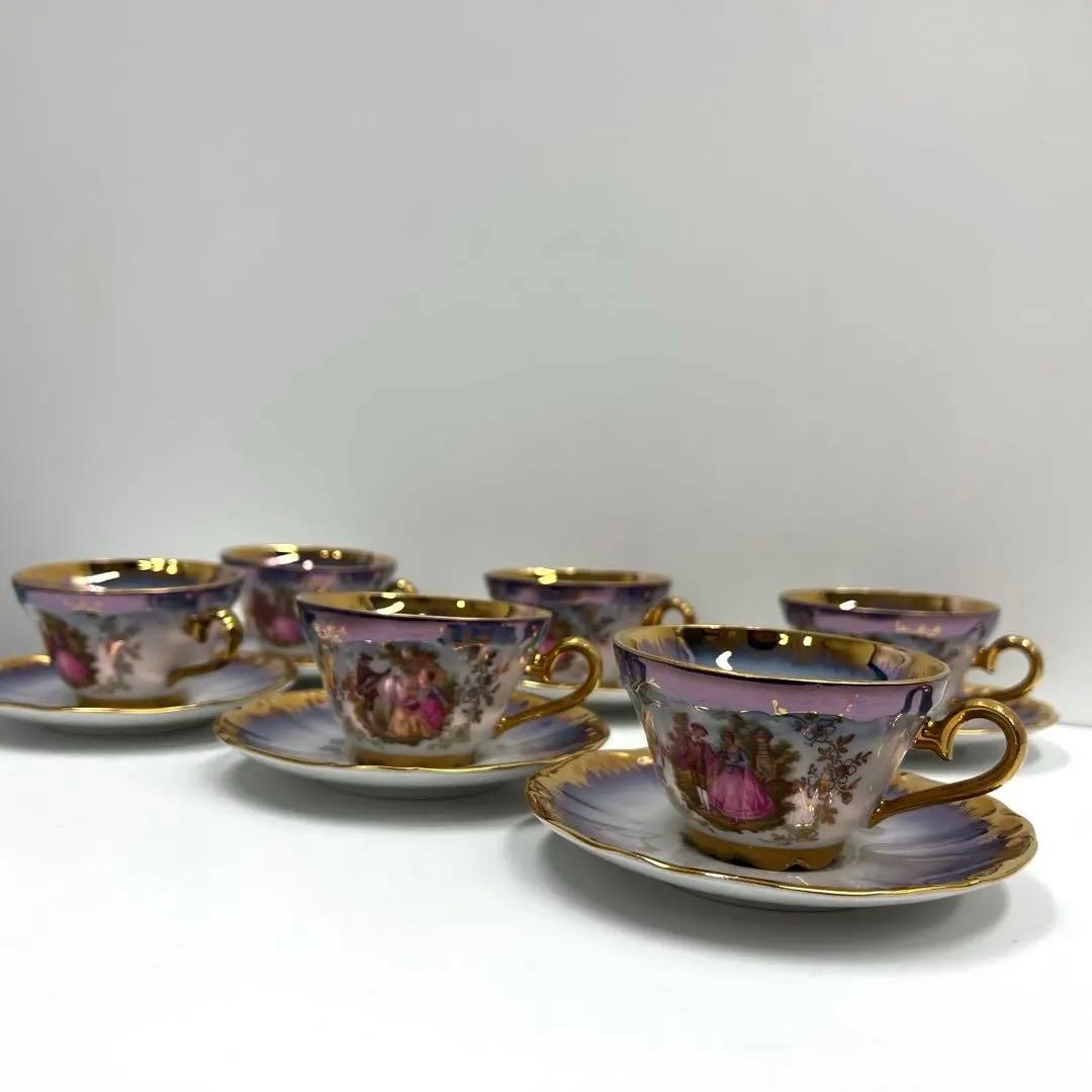 陶磁器　宮廷小花/ティーセット　15セット 花柄 金装飾