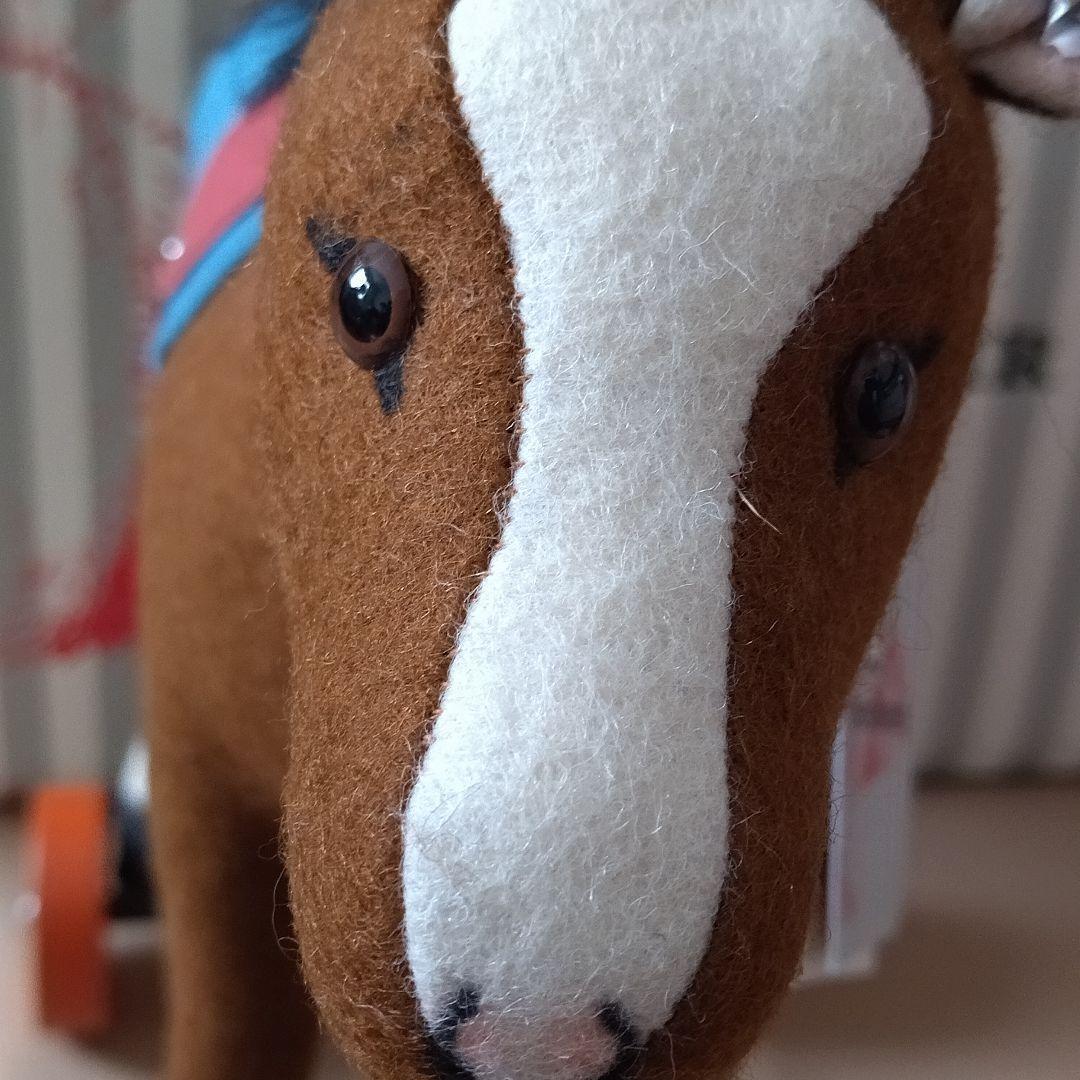 【新品・ギフトBOX付】シュタイフ 木馬のぬいぐるみ お孫さんへの贈り物に