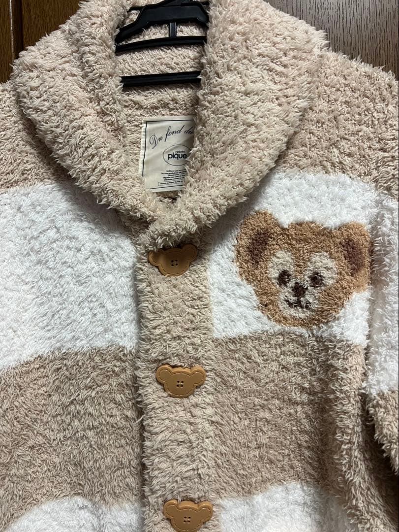 ダッフィー　ジェラートピケ　カーディガン