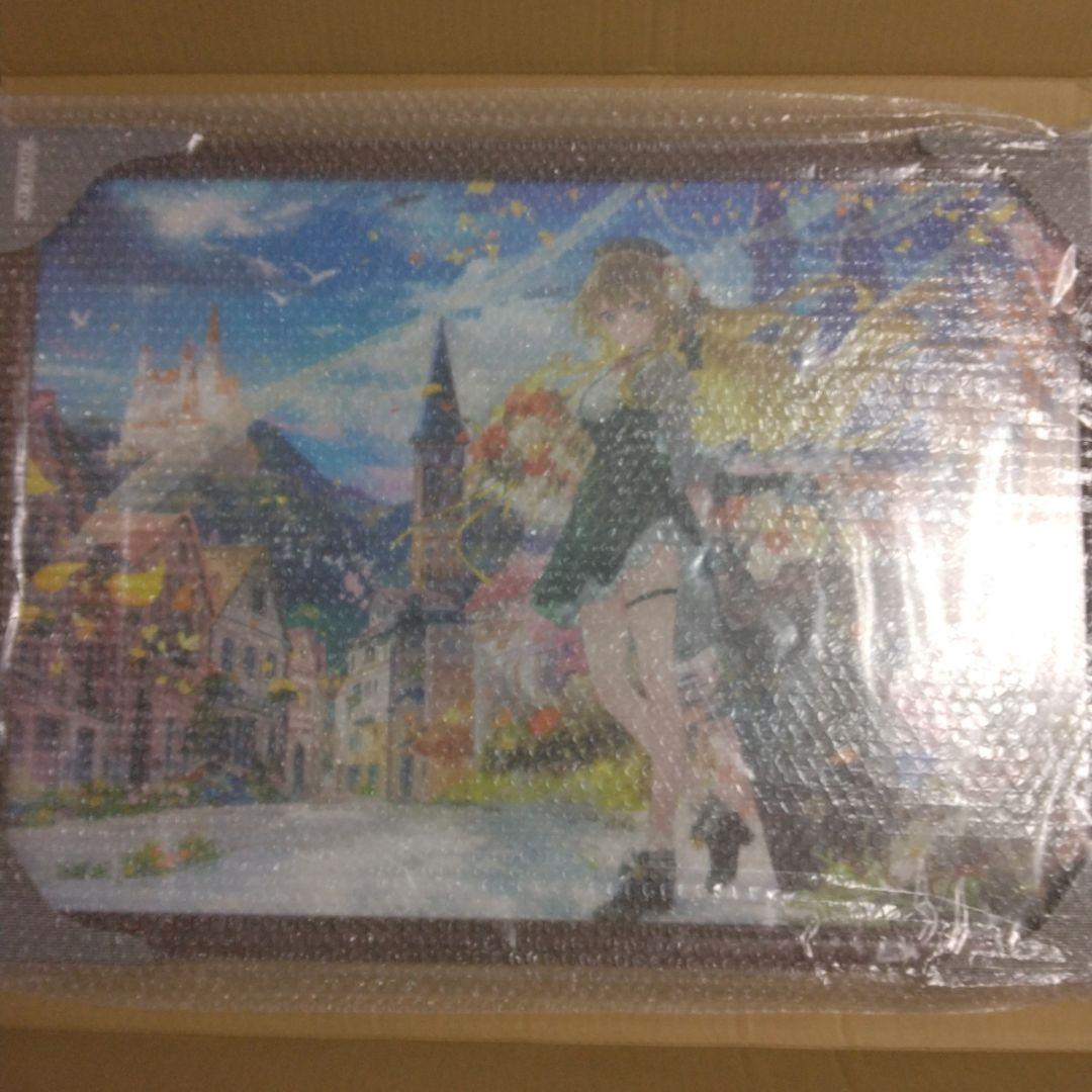 絵師100人展15 ふーみ　複製原画　晴天、少女の門出と祝福の花々