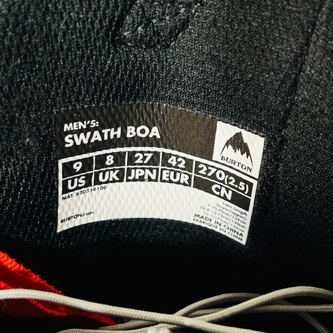 バートン SWATH BOA 27センチ スノーボードブーツ スノボー ブーツ