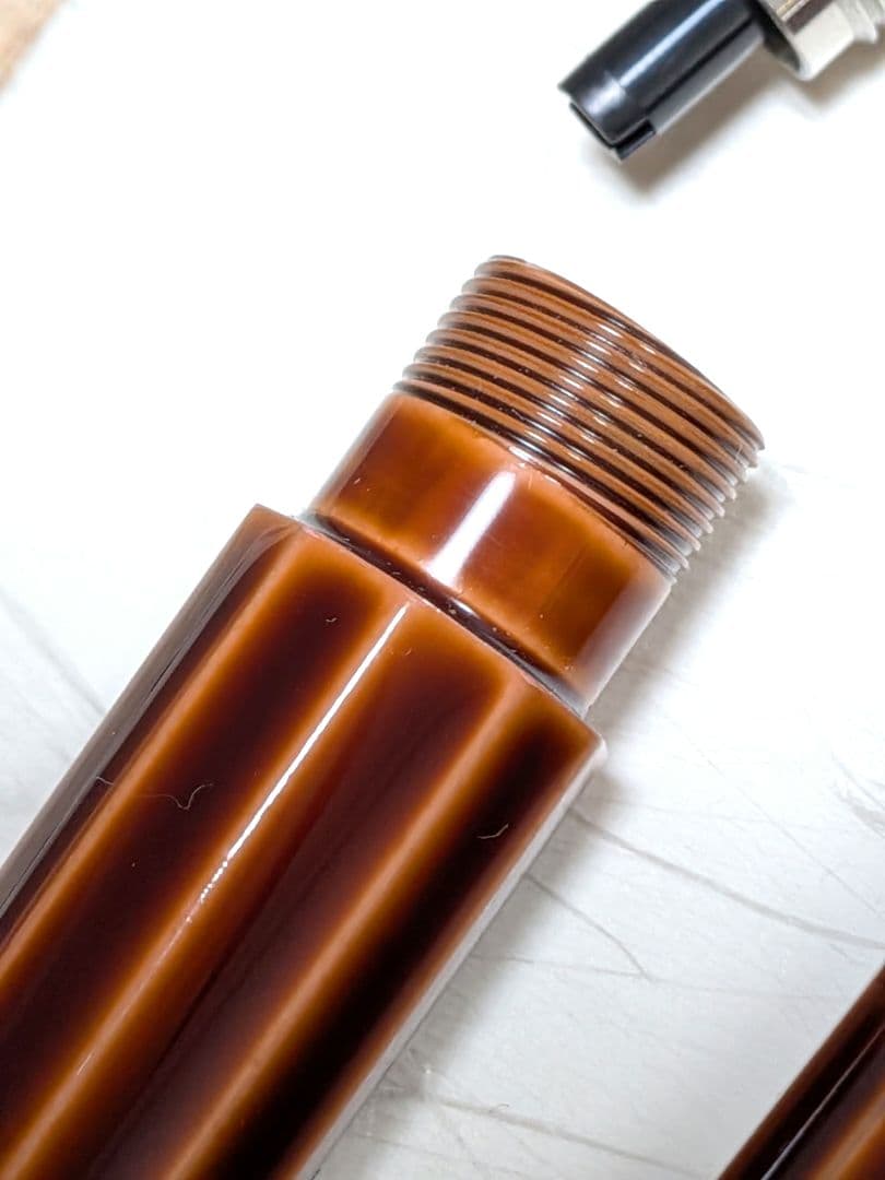 中屋万年筆 鴇溜 14k ゴールドニブ 細軟 十角 ライター ポータブル