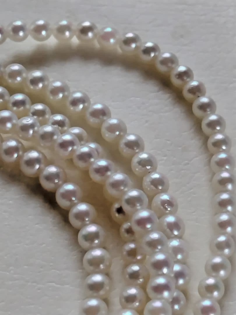 K18　アコヤ真珠ベビーパール　ロングネックレス