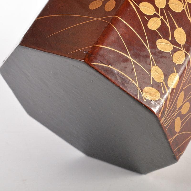 茶道具　道場宗廣作　宗観好　二季鳥茶入　共箱　V　6740