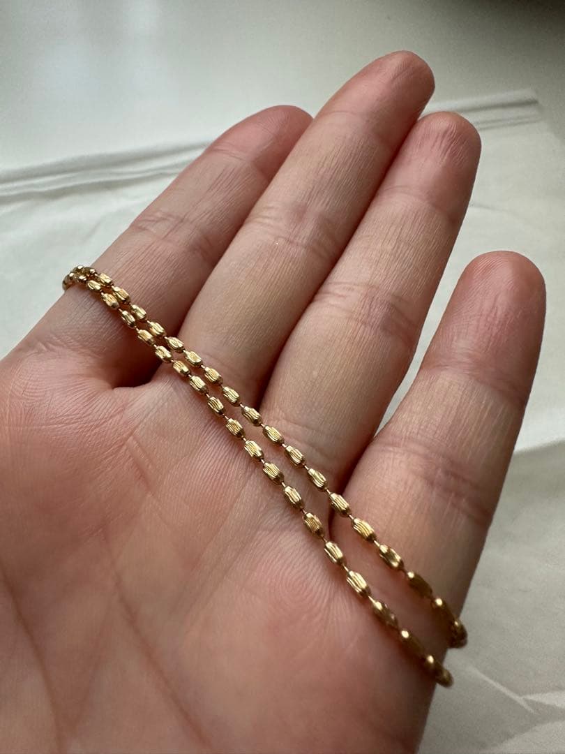 18K ネックレス　イェローゴールド　45cm