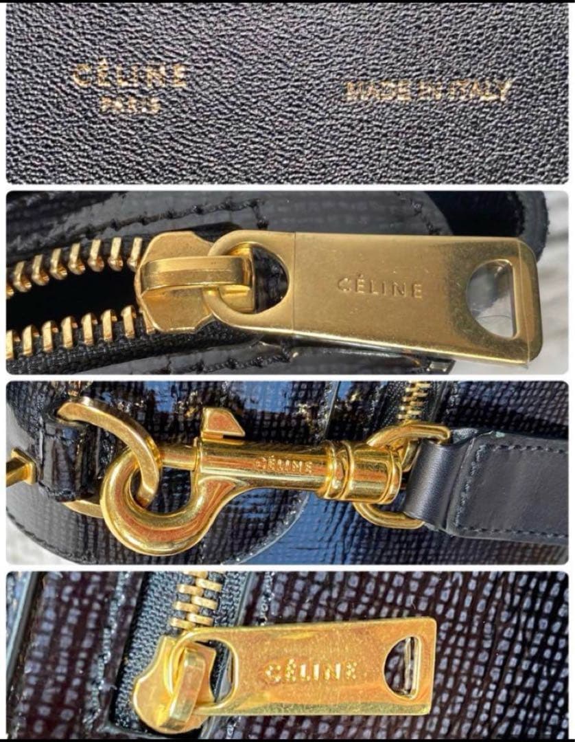 特価！！【極美品】セリーヌ トラペーズ 2way 黒 スエード 金具