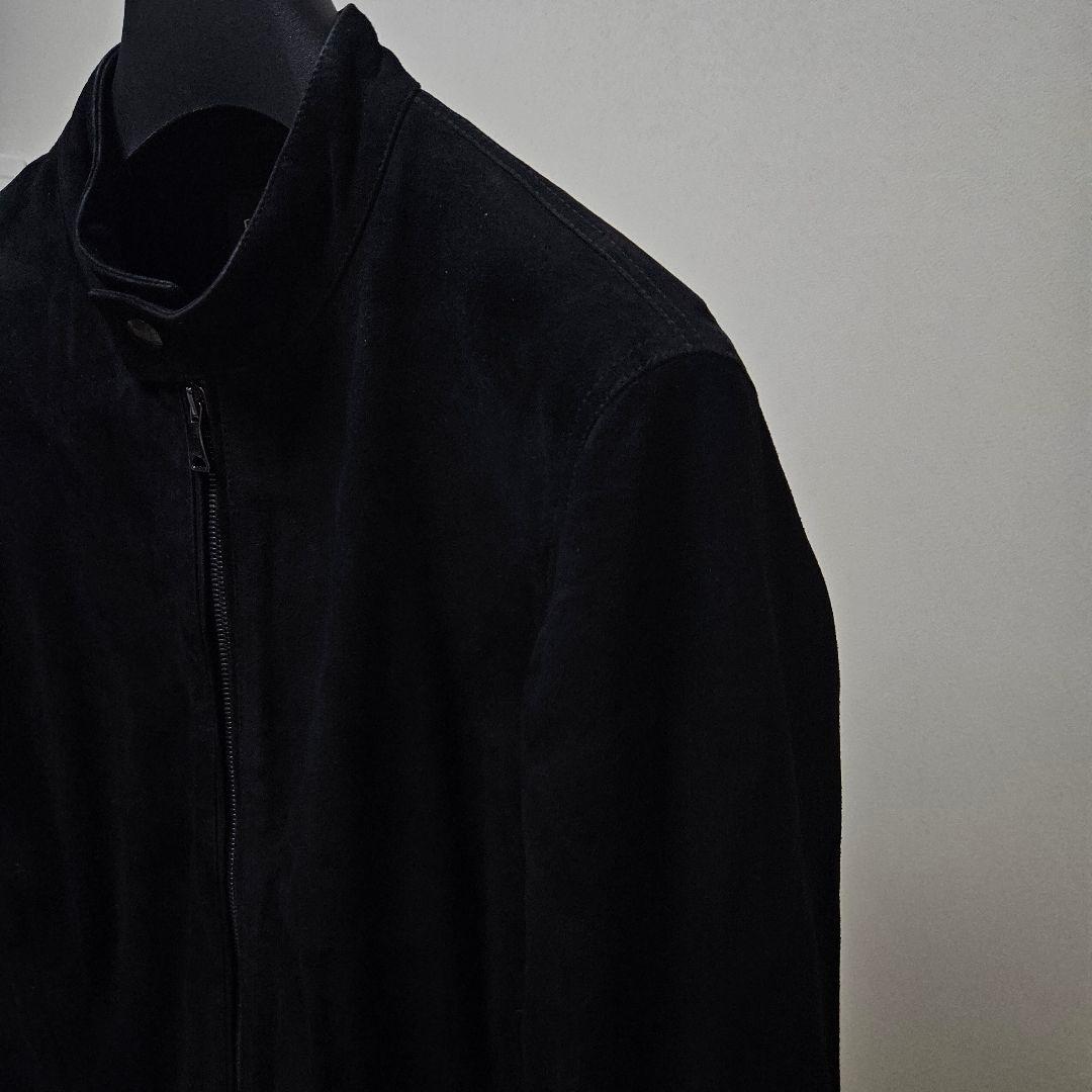 EMMETT 黒 スエード シングルライダースジャケット