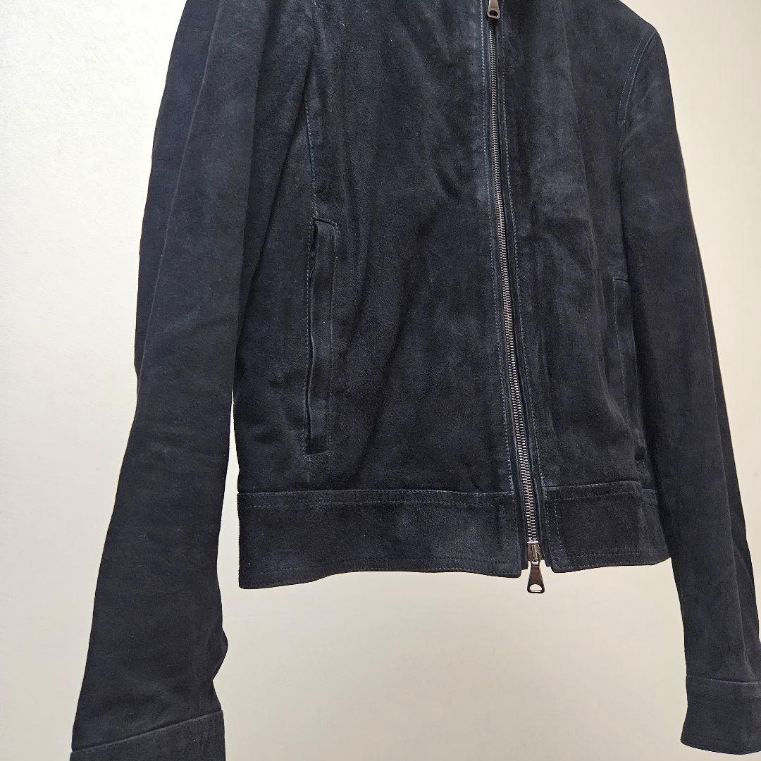 EMMETT 黒 スエード シングルライダースジャケット