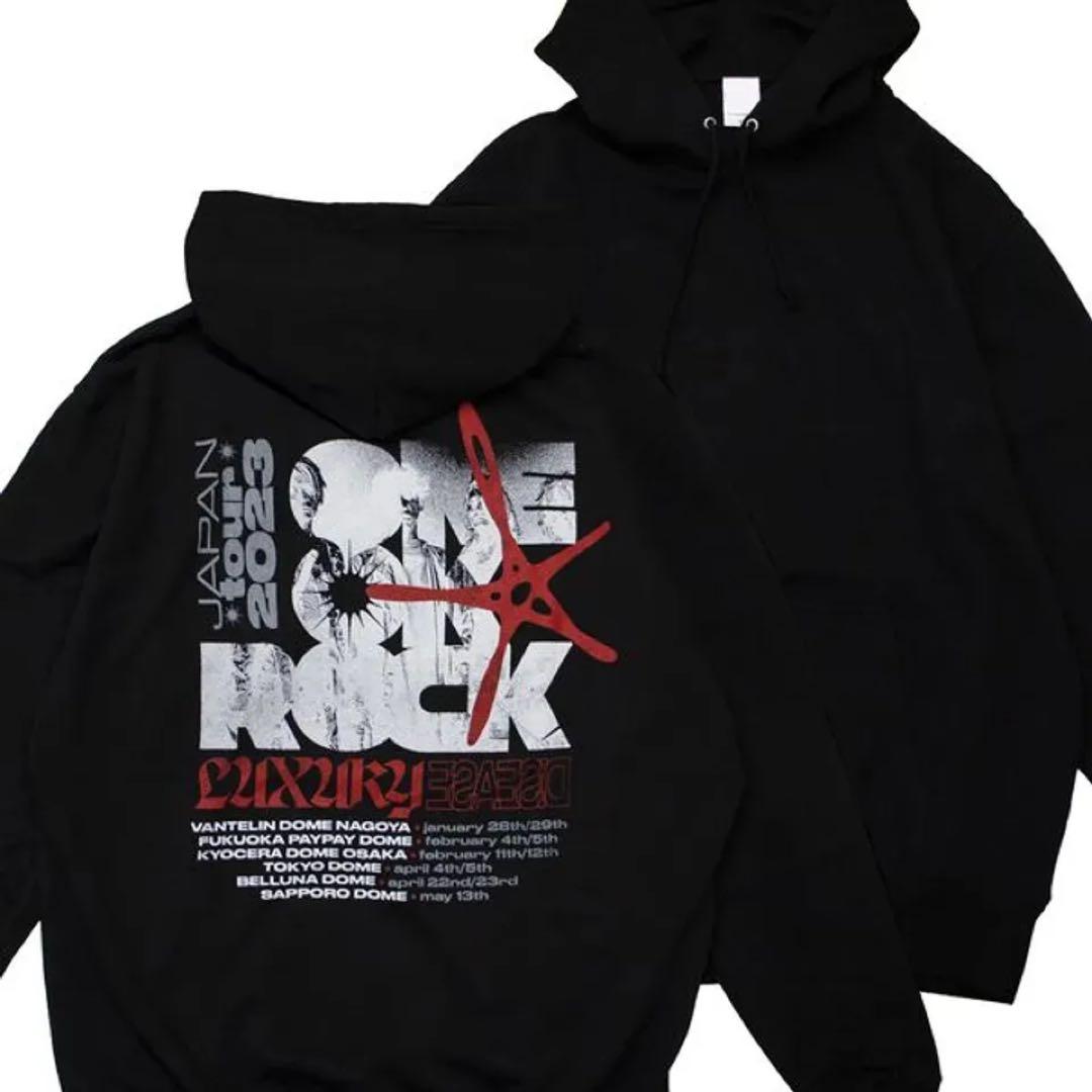 本日限りセール　ONE OK ROCK ロゴ入りプルオーバーパーカー