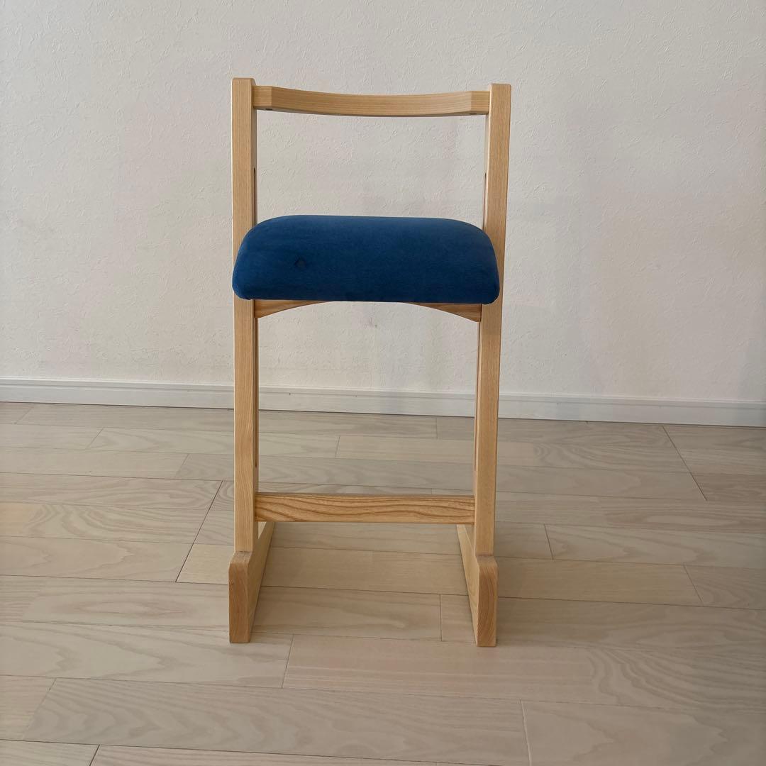 匠工芸　パロットチェア　ネイビー　キッチン　高さ調節　スツール　チェア