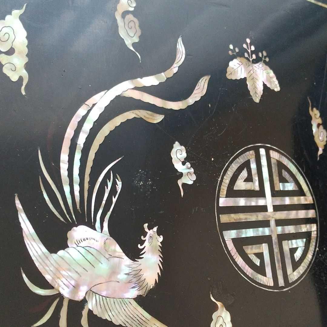 螺鈿 平卓 骨董 茶道具