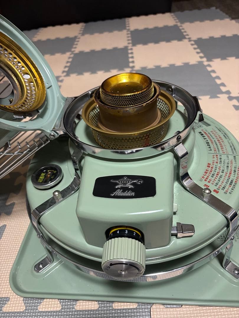 アラジン ブルーフレームヒーター グリーン 石油ストーブ レトロデザイン