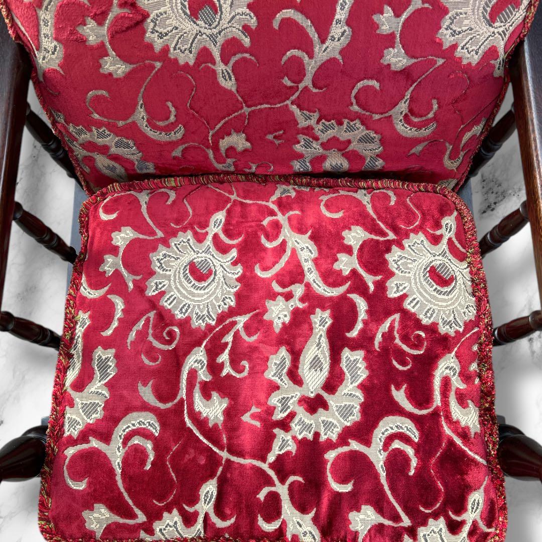 アンティーク調 1人がけソファ ヴィンテージチェア 高級感 ダークブラウン