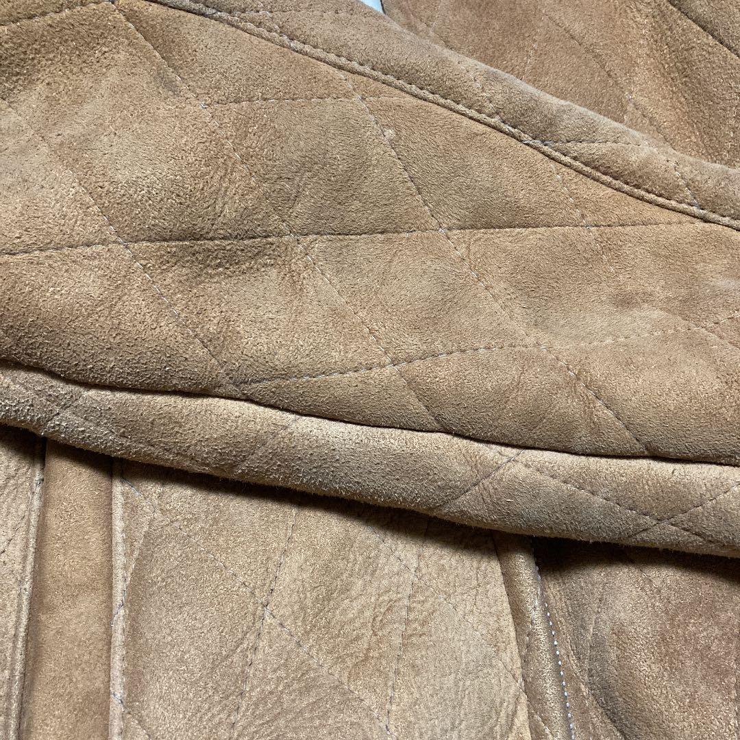 【ウサ吉】 メンズ　ジャケット　皮　スウェード　ボア　Ｍ　ビンテージ