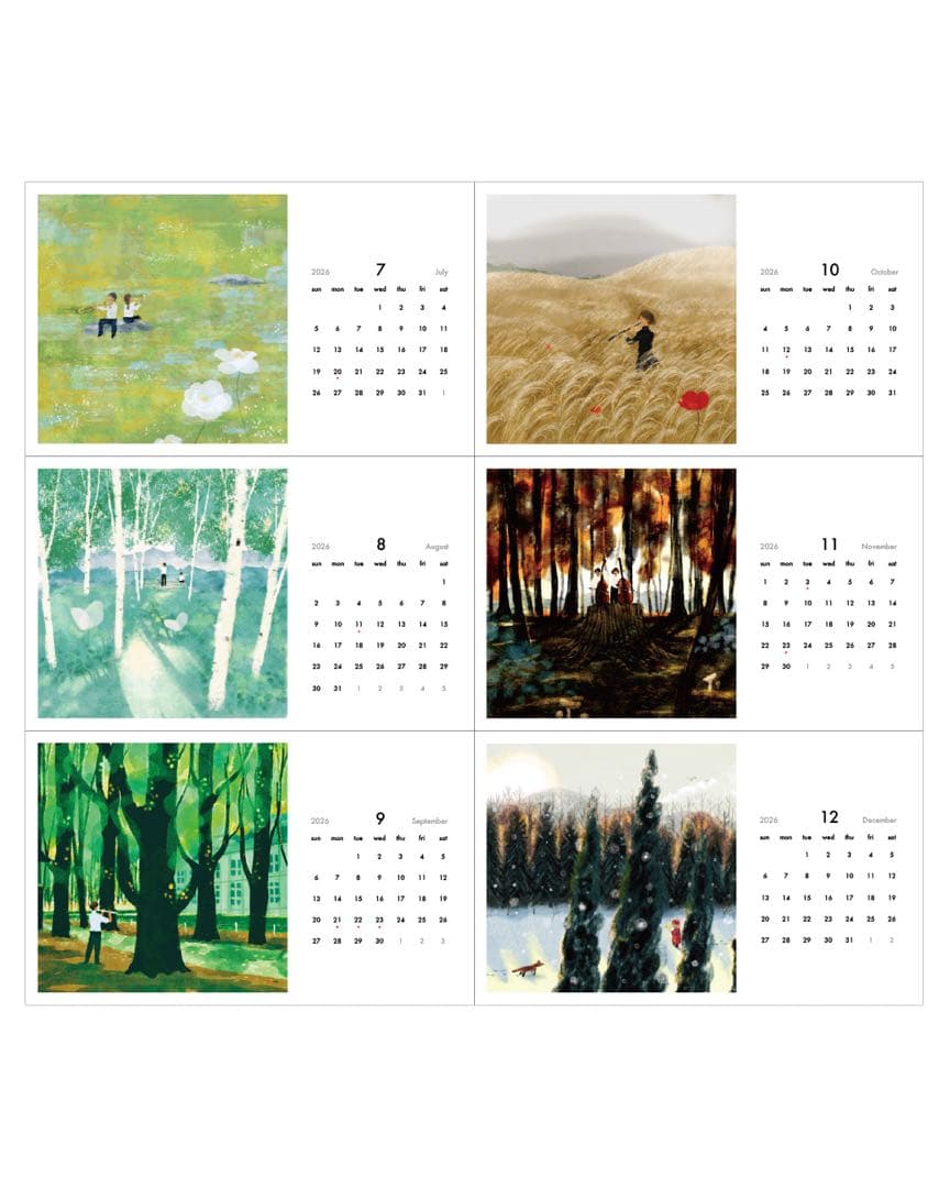 2026年　卓上カレンダー　5個セット　吹奏楽部編（送料込）