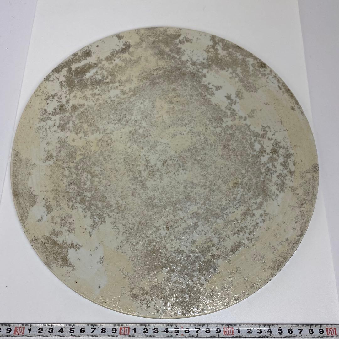 中国清時代　粉彩花鳥図　陶版　直径34.5㎝ タルサ　東さ7-0105☆2F