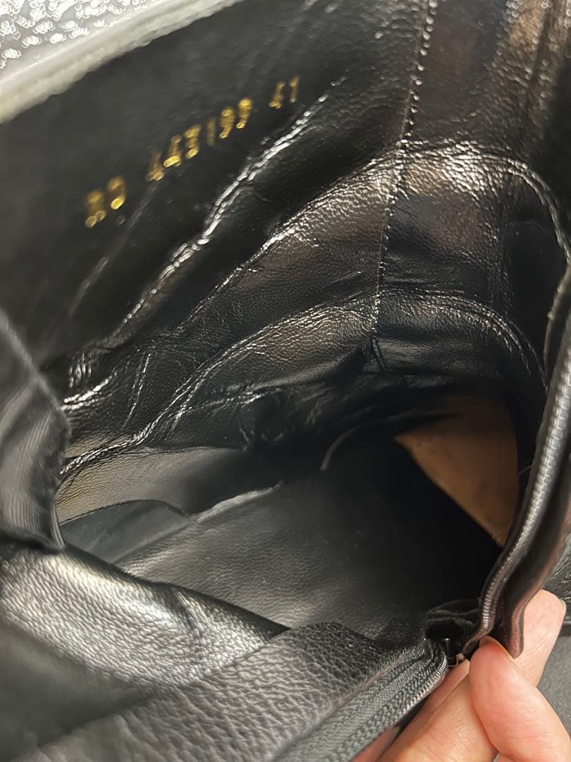 【のん】《美品》サンローラン パリ サイドジップ ブーツ ブラック 41