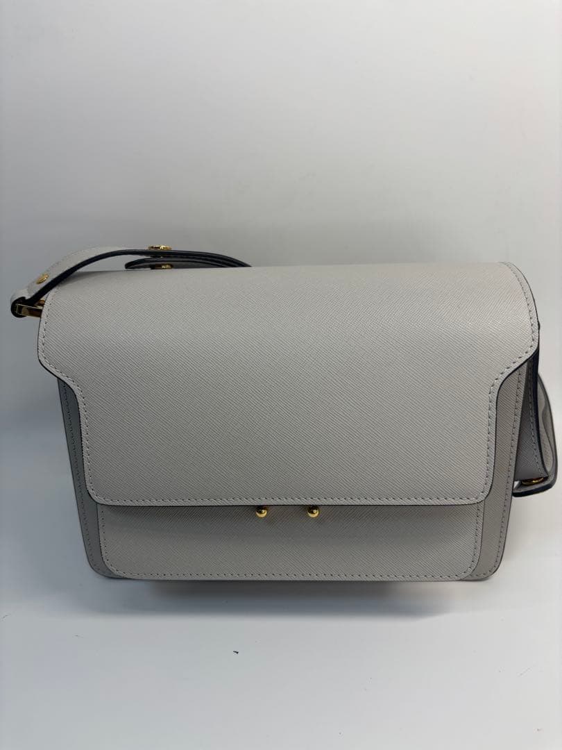 MARNI マルニ トランク レザー ショルダーバッグ 2way グレー