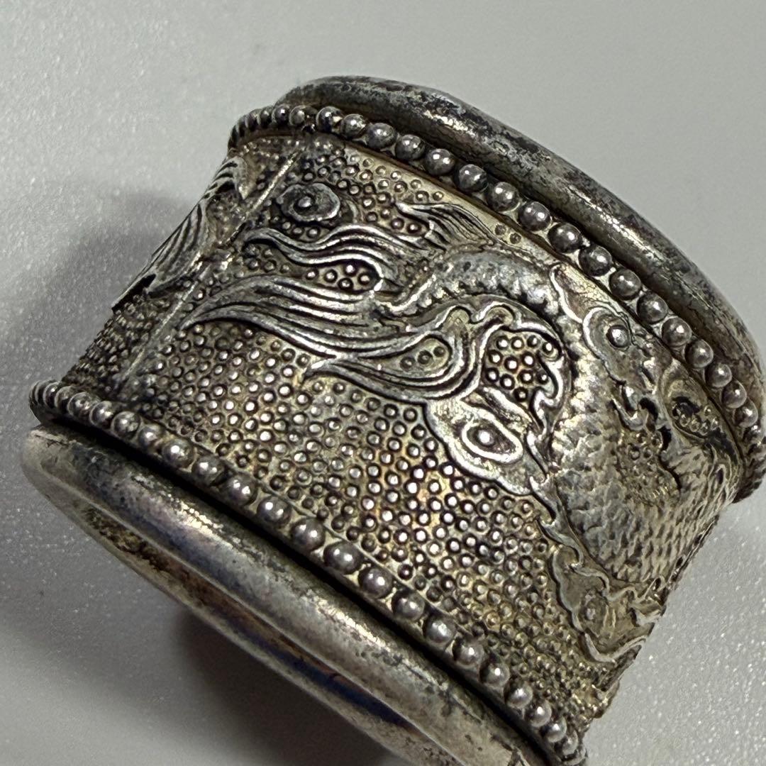 旧蔵　ドラゴンと鳳凰　リング　扳指　親指用