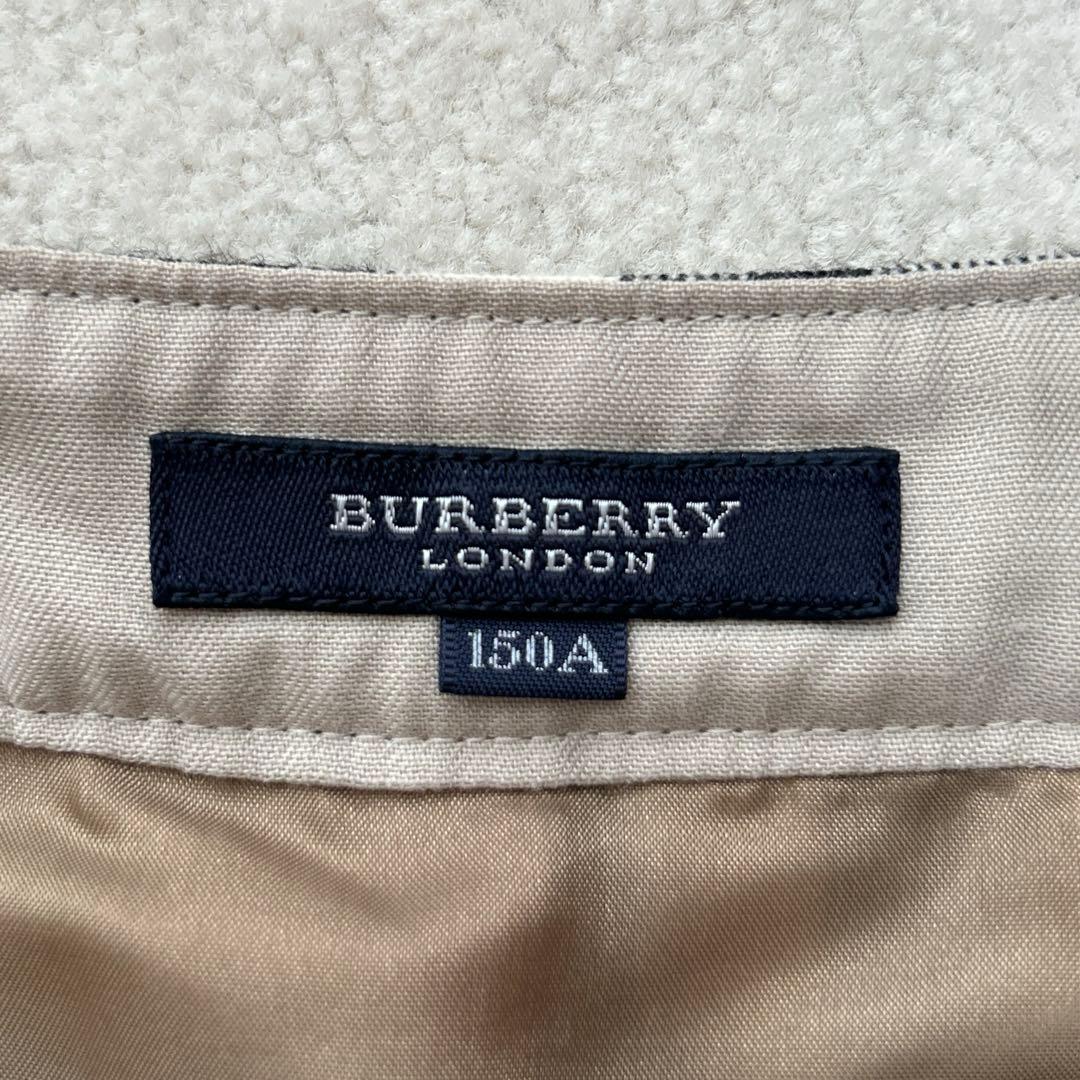 クリーニング済み美品バーバリー ノバチェック巻きスカート風プリーツスカート150