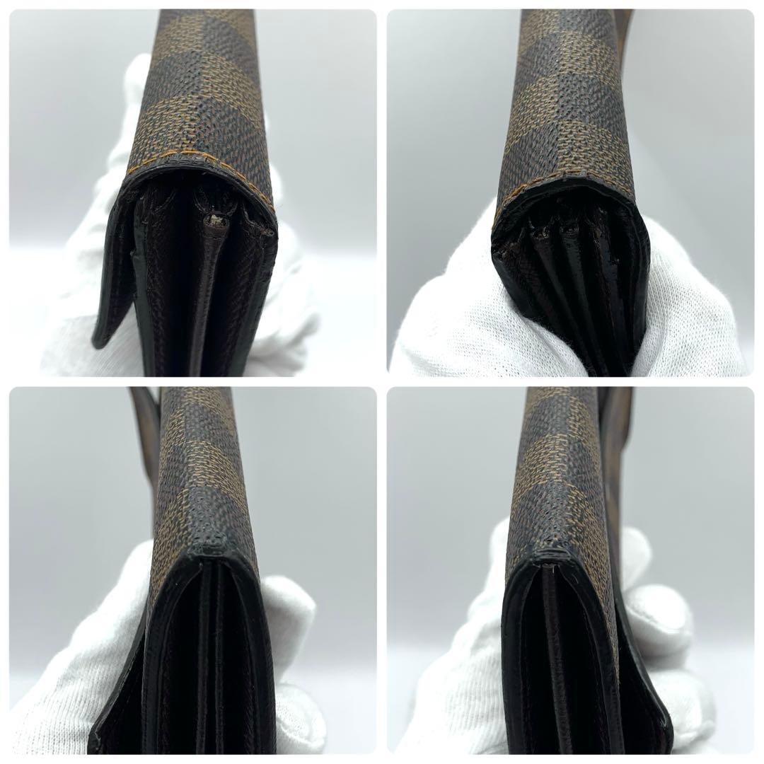 ルイヴィトン ダミエ 長財布 ポルトフォイユ 折り財布 二つ折り財布 レザー