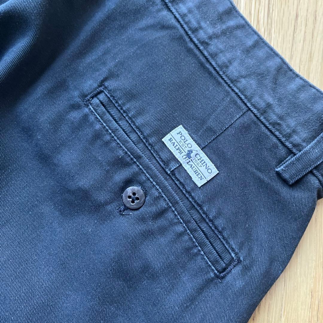 90s　USA製　ラルフローレン　ポロチノ　ブラック　ANDREW チノパン　黒