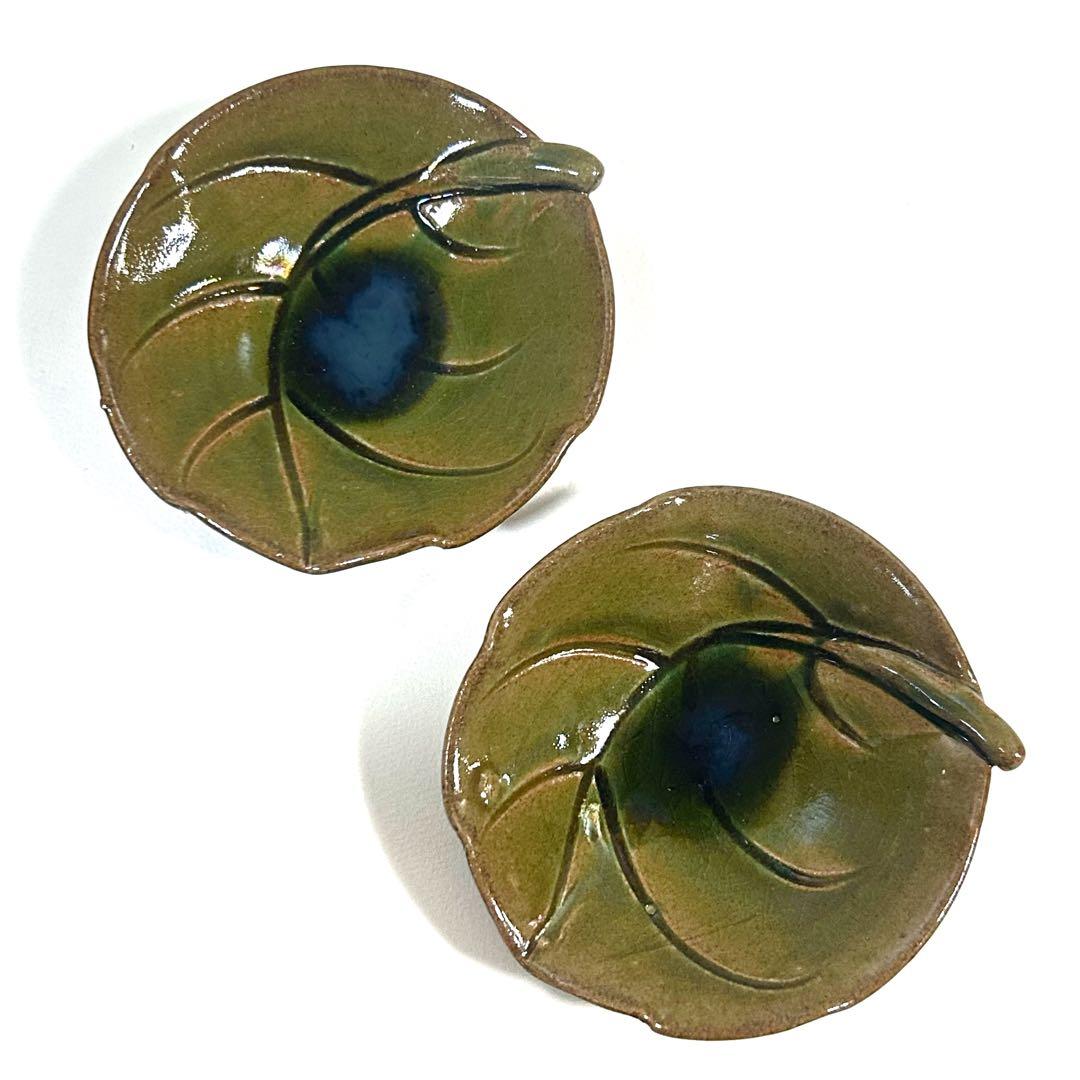 織部銘々皿 十三代 山口小左衛門｜小皿 5枚セット 木箱付き 茶道具 五客