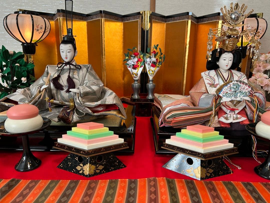 雛人形セット 伝統的な装飾付き