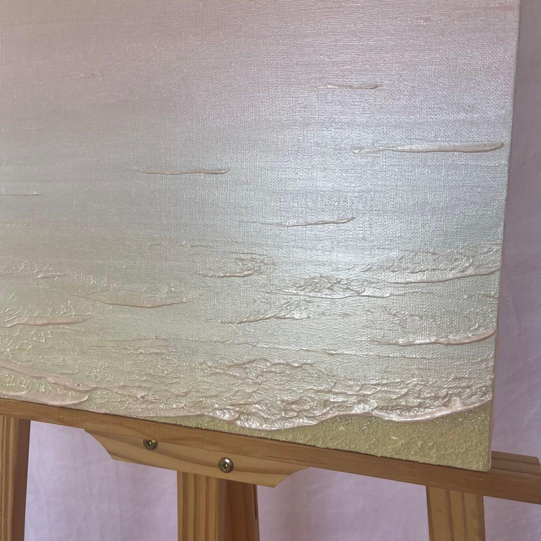 ピンクインテリア 海の風景 テクスチャーアート 海の絵 海 海アート