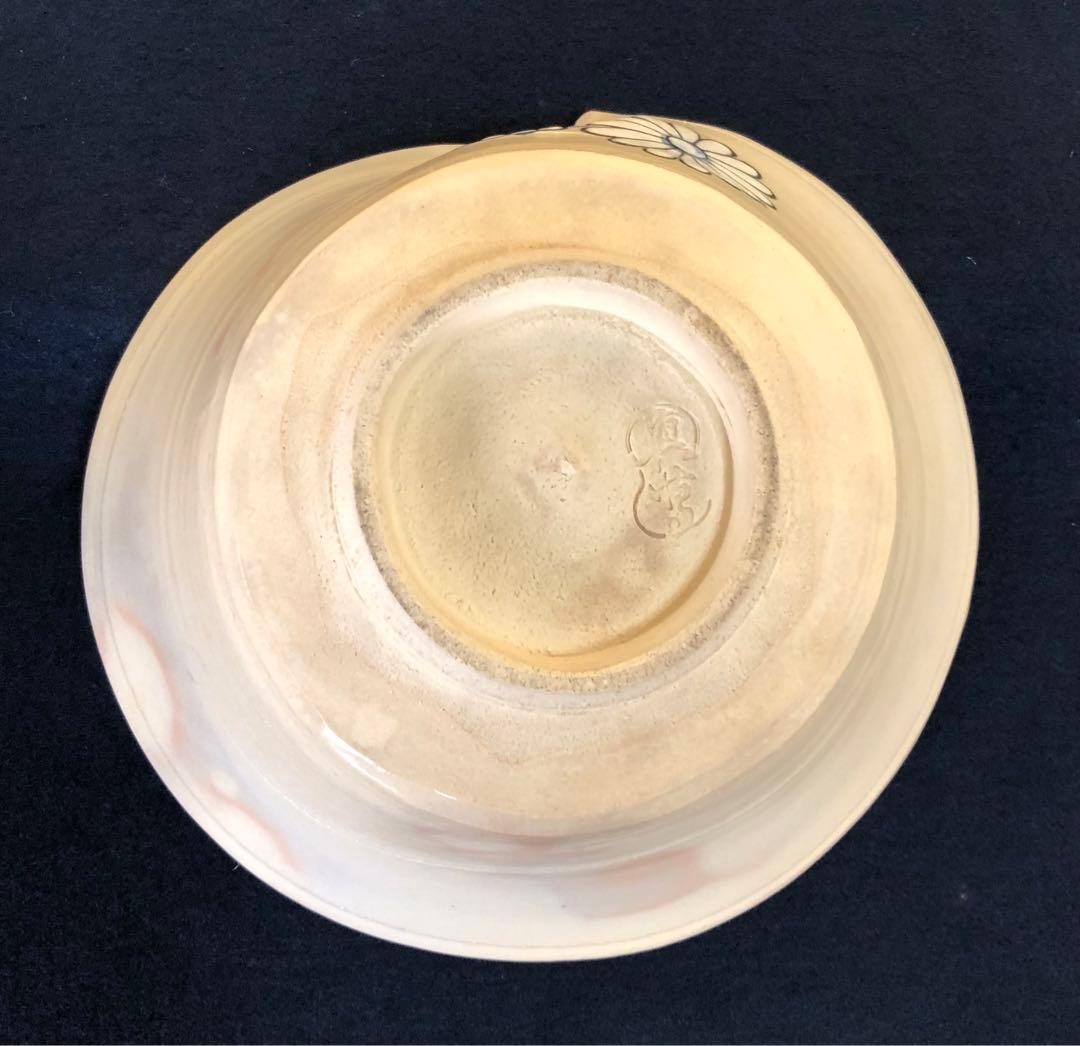 《R》茶道具 菊紋 菓子鉢 眞葛 香山作 共箱　250922あ3