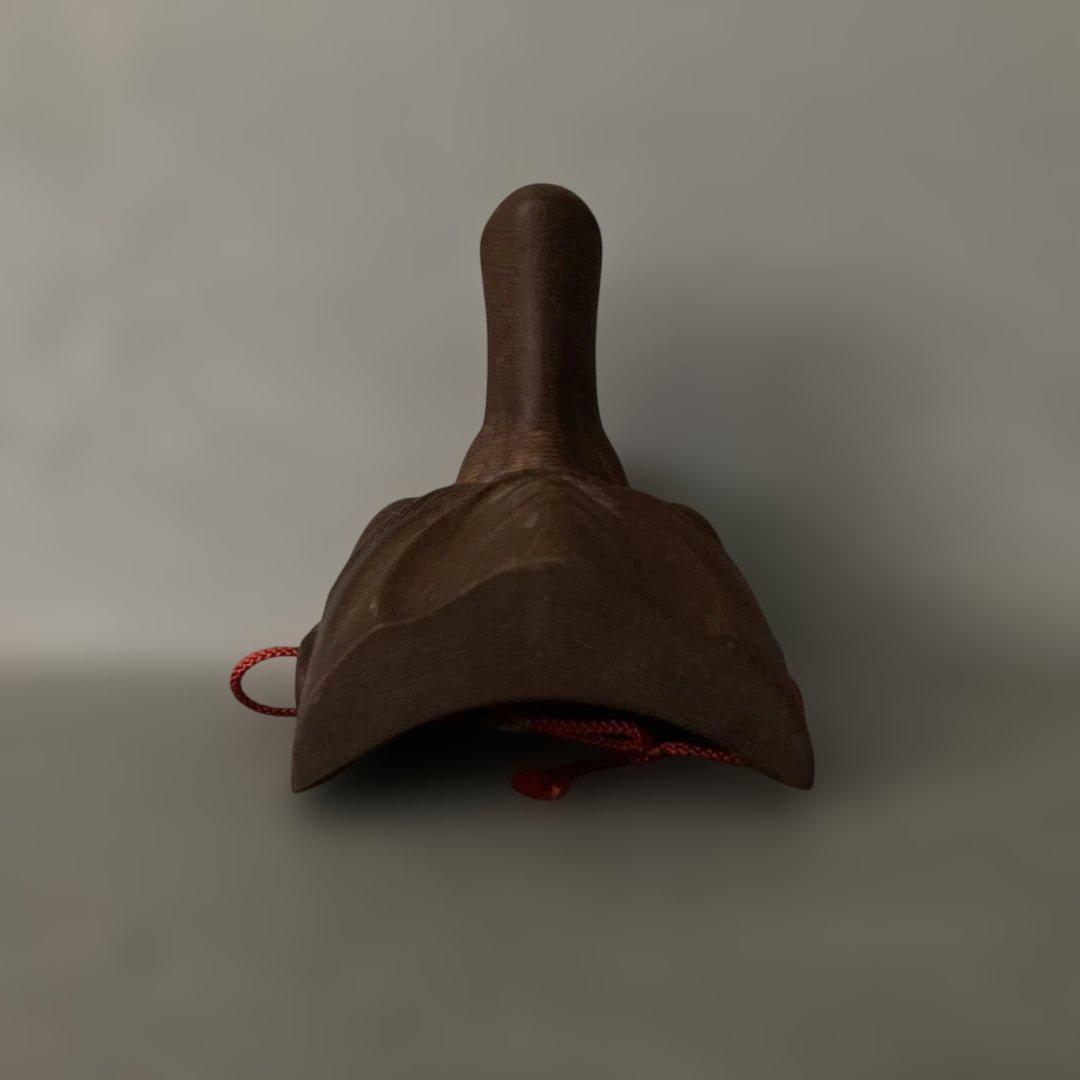 天狗　木彫一刀彫り　お面　天然木　壁掛　魔除　開運