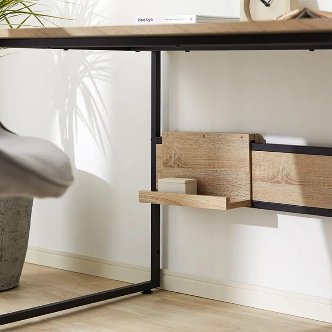 【美品】パソコンデスク タップ収納付き オーク LOWYA ロウヤ