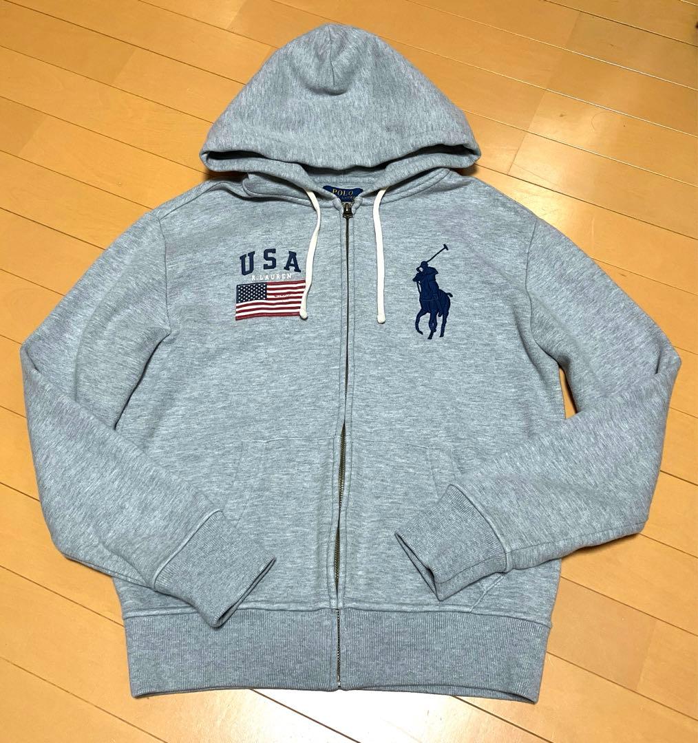 POLO RALPH LAUREN フルジップパーカー USA刺繍 ビックポニー