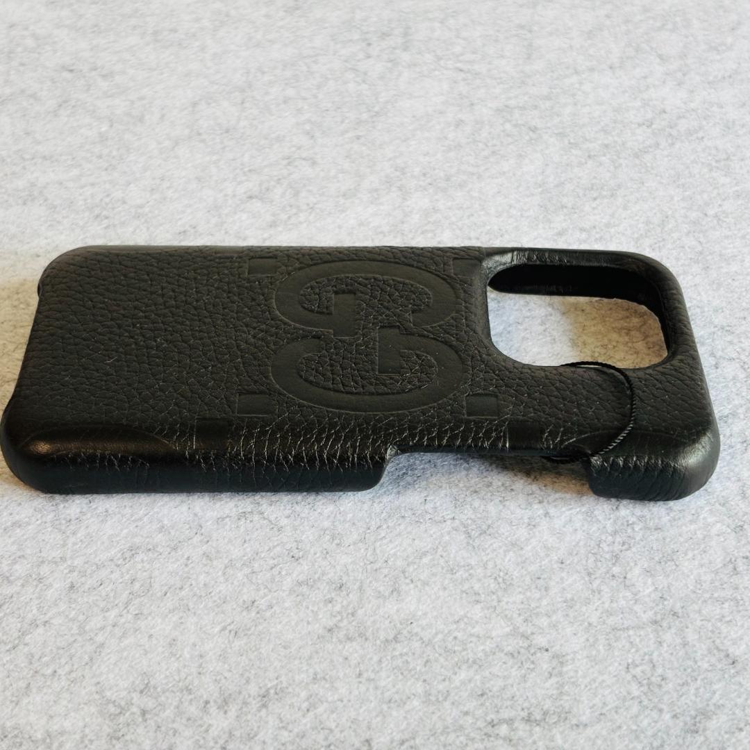 グッチ　iPhoneケース スマホケース GGジャンボ レザー 黒 GUCCI
