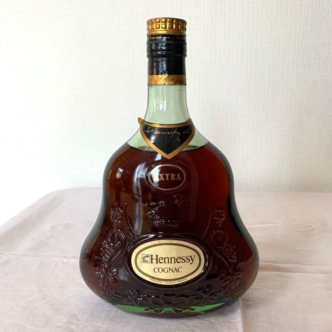 Hennessy Extra コニャック 金キャップ　グリーンボトル　古酒　箱付