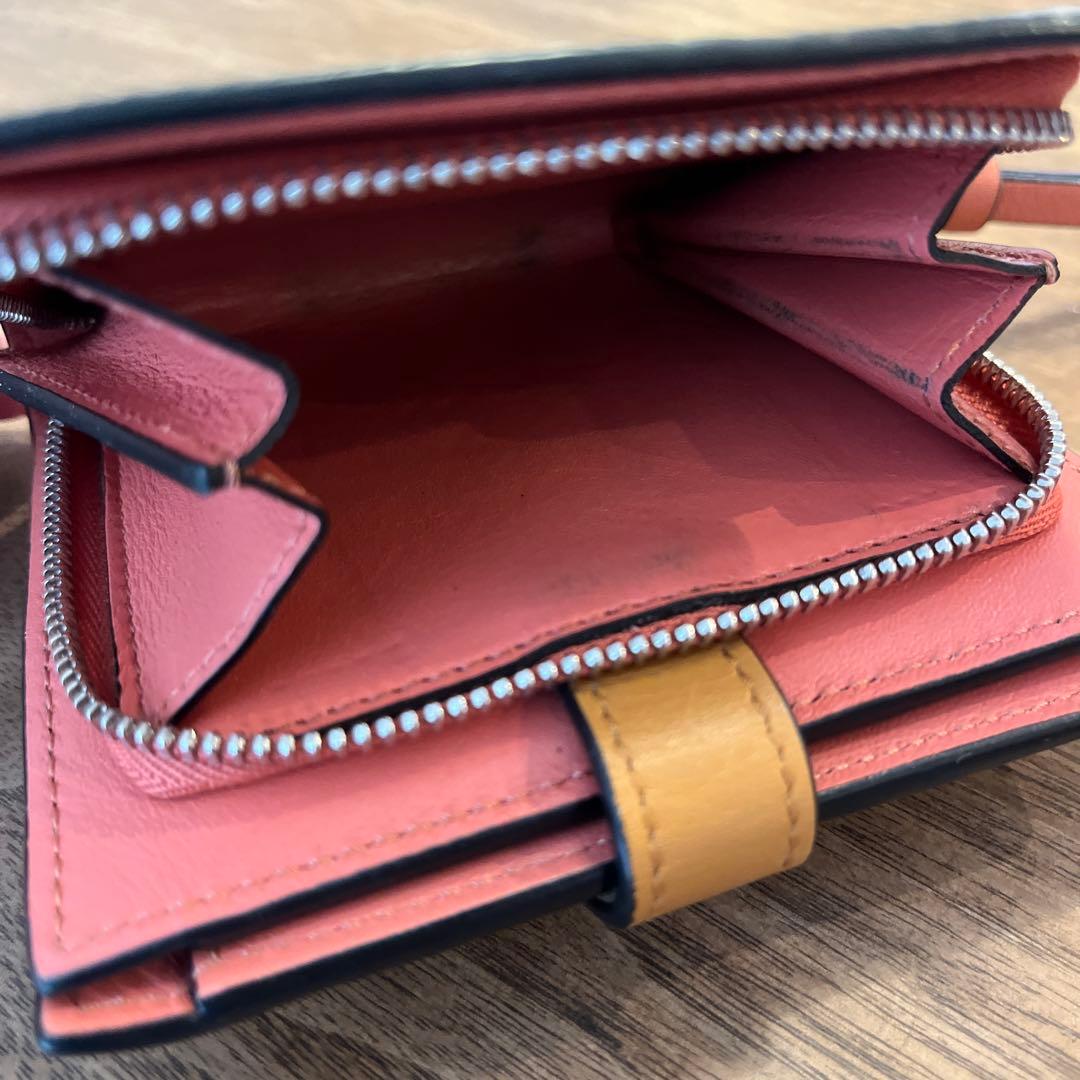 ロエベ　コンパクト ジップウォレット　ソフトグレインカーフ